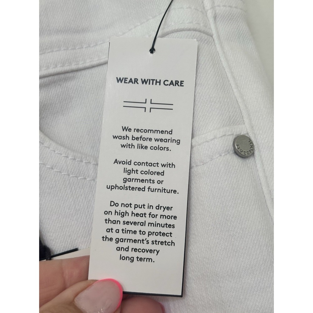 Liverpool Los Angeles Gia Glider Ankle Skinny Jeans Women's Size 2 White New NWT - Picture 10 of 12